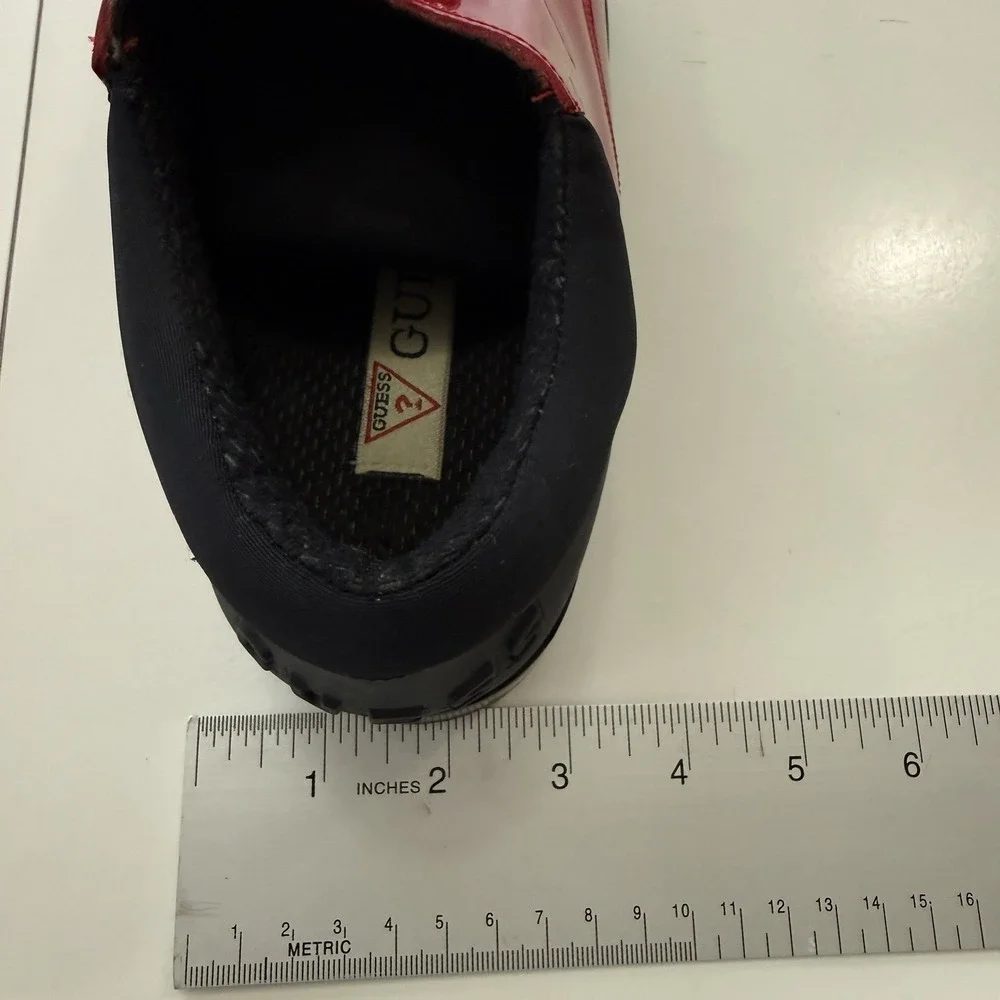 Guess Red Patent Leather Chunky‎ Lug Sole Lace-Up Shoes Club Kid Y2K Women's 8